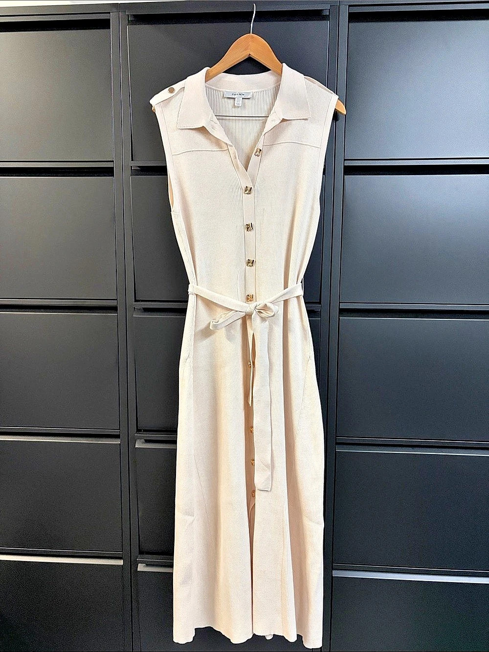Ever New Leia Knit Midi Dress Cream